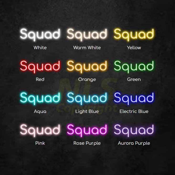 Led word sales lights custom