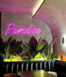 Paradise Neon Light - Custom Logo created for customer in gold coast for a restaurant & bar.