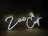 Zac & Cait Neon Sign was created for their beautiful wedding. We opted for Cut To Shape backing which emphasises on the words with minimal interference. They had chosen warm white as their colour choice with a classy font.