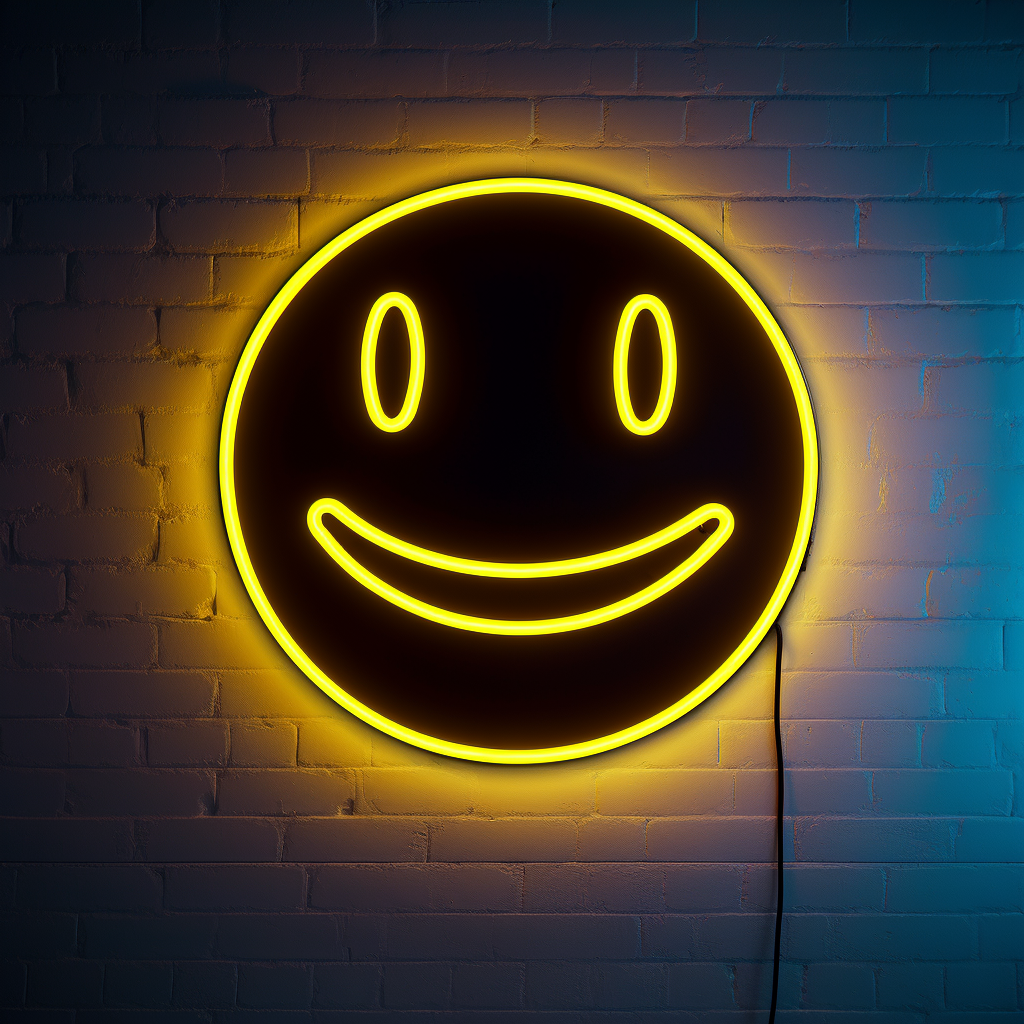Smiley Face V3 -  LED Sign (70cm Diameter)- Custom Neon AU
