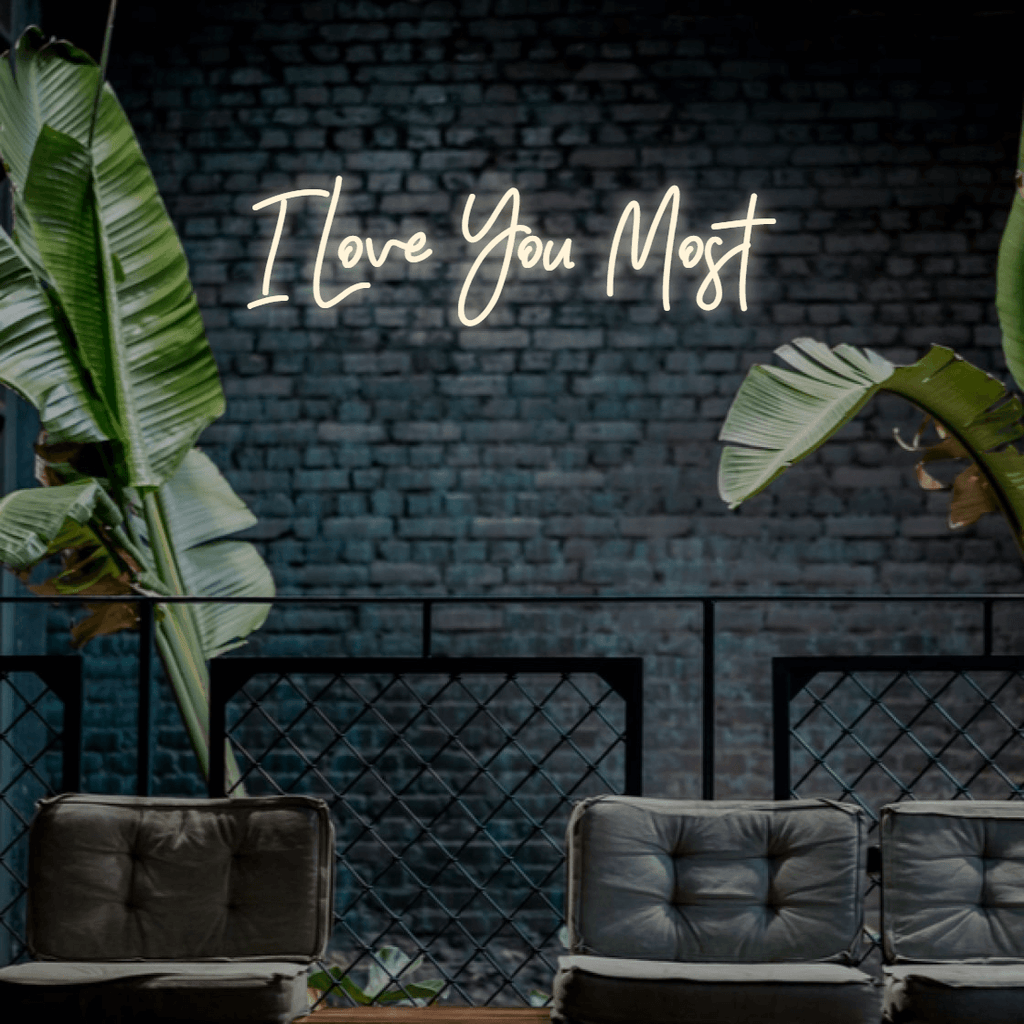 I Love You The Most Wedding or Engagement LED Custom Neon Sign, Get it as a gift. Free Shipping Australia.