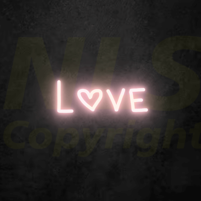 LOVE Type 2 Custom Neon Sign LED Australia NLS AU