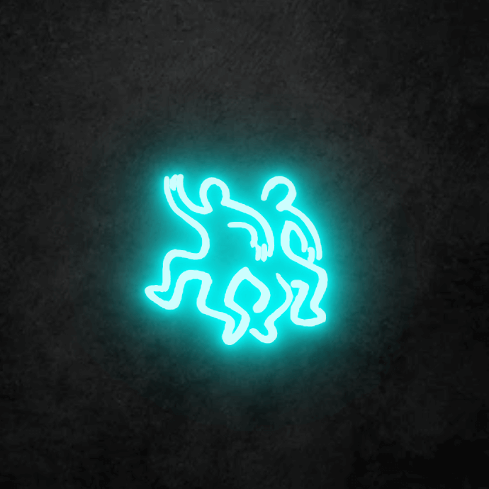 Ice Blue Gemini Neon Light (LED) for horoscope fan. Easy to hang up at home and enjoy free delivery with this neon sign.