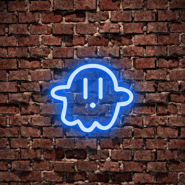 Baby Ghost custom neon sign & LED Light. Available white, warm white, light pink, red, baby blue, electric blue, apple green, bright orange, deep red and rose purple. Create a neon sign for bedroom or living room. Premium LED neon tubing with 7mm acrylic clear backing, cut to shape. Perfect wall light for your room or business or as a wedding neon light. Free delivery in Australia. Neonlightsigns create the best neon sign 2021 online & cheap to create your personalised custom neon.