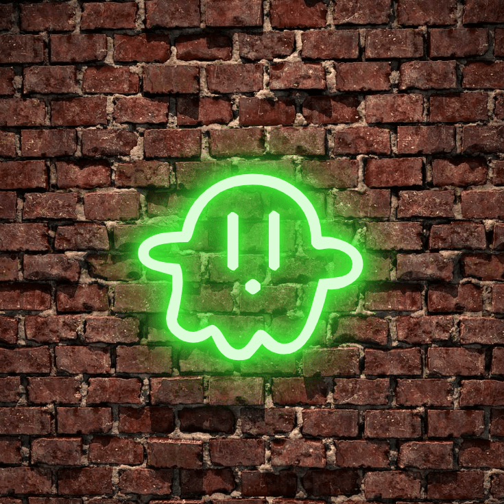Baby Ghost custom neon sign & LED Light. Available white, warm white, light pink, red, baby blue, electric blue, apple green, bright orange, deep red and rose purple. Create a neon sign for bedroom or living room. Premium LED neon tubing with 7mm acrylic clear backing, cut to shape. Perfect wall light for your room or business or as a wedding neon light. Free delivery in Australia. Neonlightsigns create the best neon sign 2021 online & cheap to create your personalised custom neon.