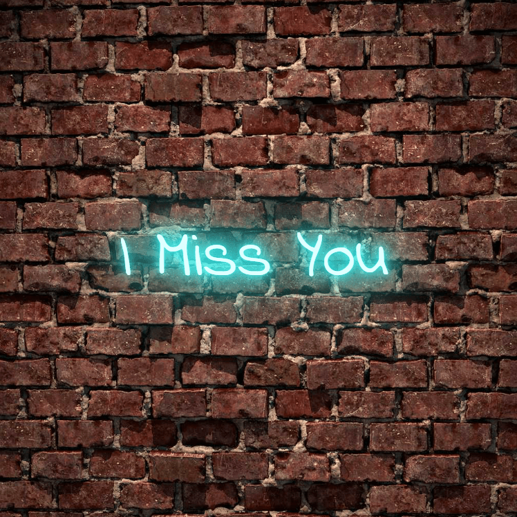 I Miss You - Wall LED digital neon sign, Custom made neon sign & LED Light. Available white, warm white, light pink, red, baby blue, electric blue, apple green, bright orange, deep red and rose purple. Create a neon sign for bedroom or living room. Premiu