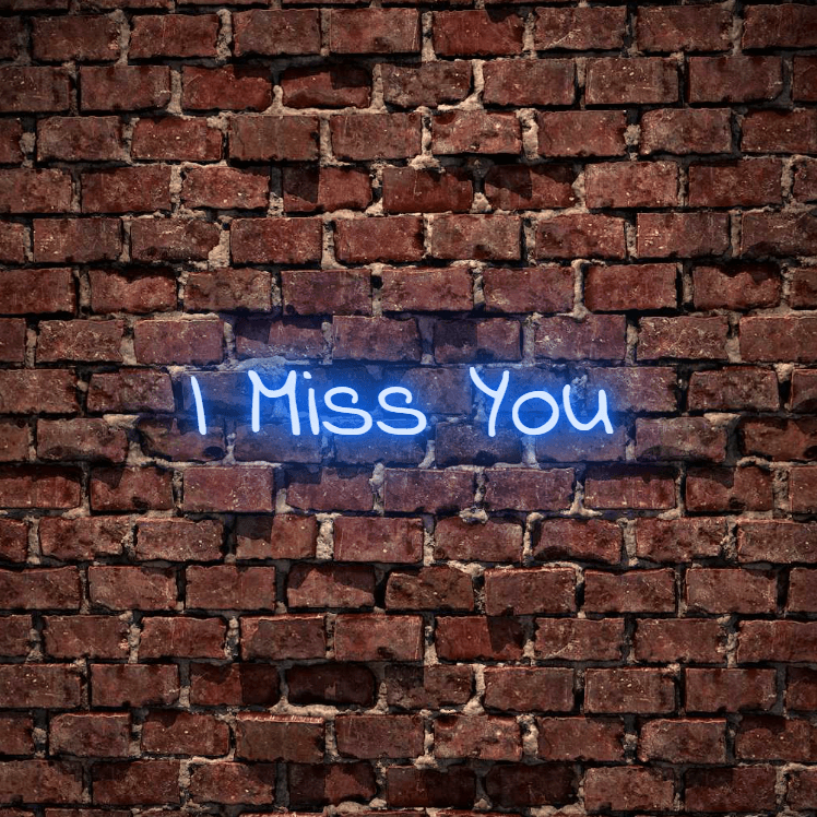 I Miss You - Wall LED digital neon sign, Custom made neon sign & LED Light. Available white, warm white, light pink, red, baby blue, electric blue, apple green, bright orange, deep red and rose purple. Create a neon sign for bedroom or living room. Premiu