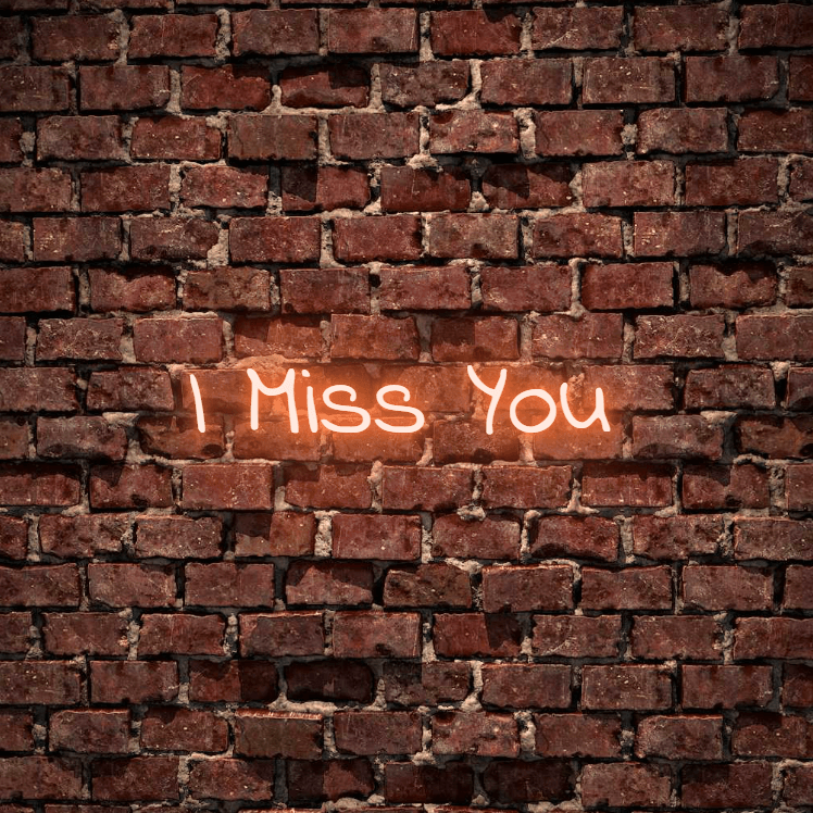I Miss You - Wall LED digital neon sign, Custom made neon sign & LED Light. Available white, warm white, light pink, red, baby blue, electric blue, apple green, bright orange, deep red and rose purple. Create a neon sign for bedroom or living room. Premiu
