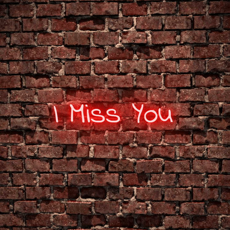 I Miss You - Wall LED digital neon sign, Custom made neon sign & LED Light. Available white, warm white, light pink, red, baby blue, electric blue, apple green, bright orange, deep red and rose purple. Create a neon sign for bedroom or living room. Premiu