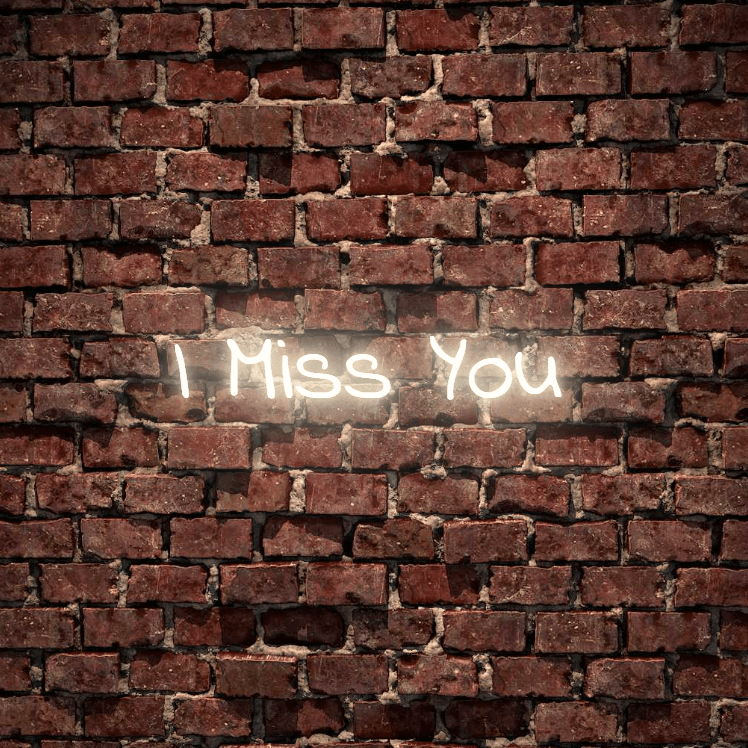 I Miss You - Wall LED digital neon sign, Custom made neon sign & LED Light. Available white, warm white, light pink, red, baby blue, electric blue, apple green, bright orange, deep red and rose purple. Create a neon sign for bedroom or living room. Premiu