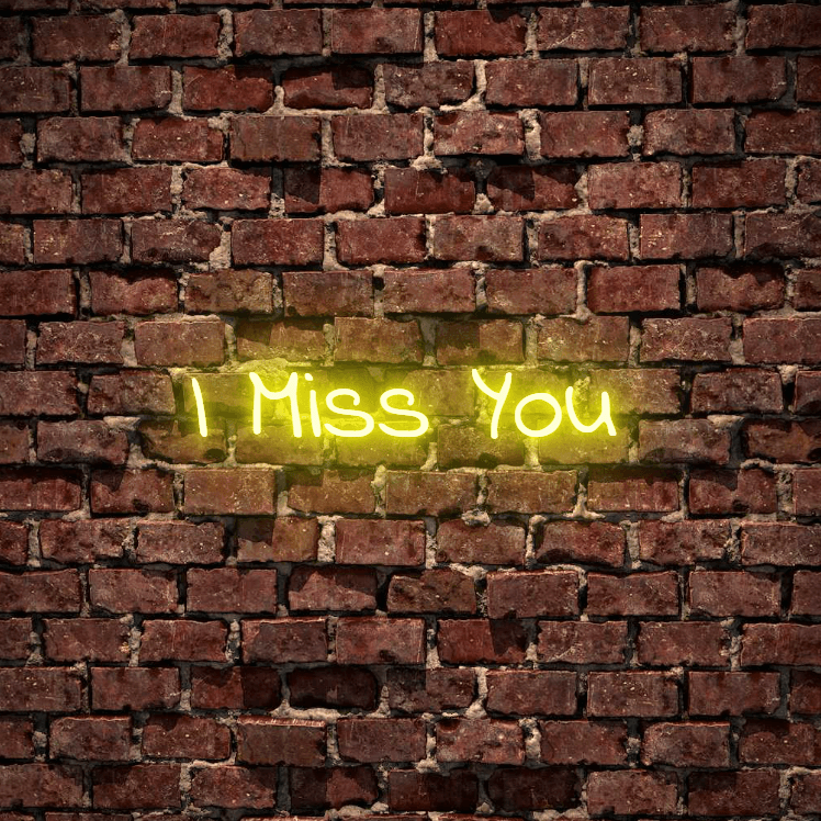 I Miss You - Wall LED digital neon sign, Custom made neon sign & LED Light. Available white, warm white, light pink, red, baby blue, electric blue, apple green, bright orange, deep red and rose purple. Create a neon sign for bedroom or living room. Premiu